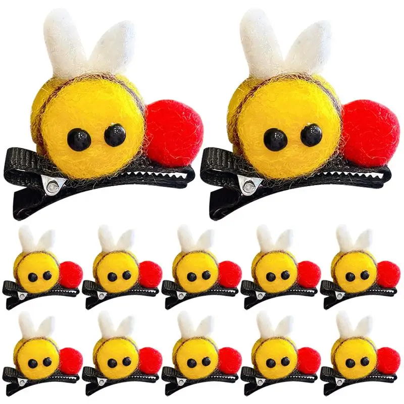 

Hair Clips Bee Women Barrettes Cute Decorations Styling Accessories Clip Alligator Pins Hairpin Thick Wool Jewelry Girls Cartoon