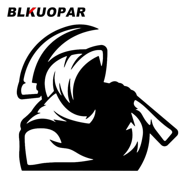 

Виниловая наклейка с логотипом BLKUOPAR Reaper, креативная аниме Защитная Наклейка на дверь автомобиля
