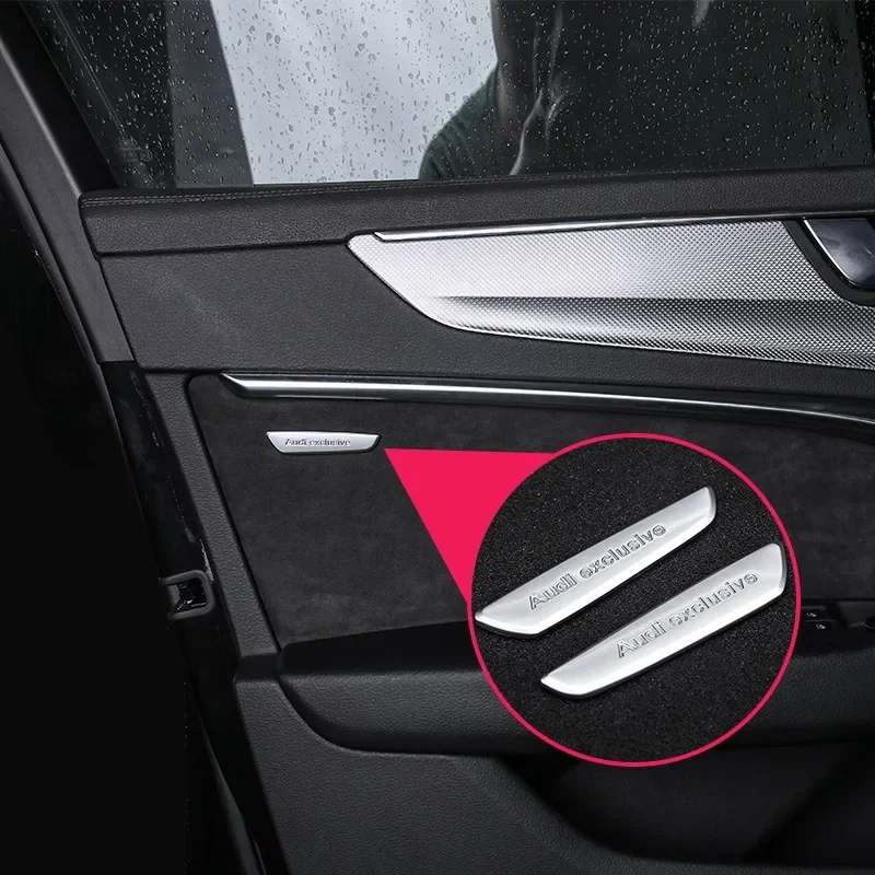 Металлический цинковый сплав для Audi Exclusiver Автомобильные наклейки Sline A3 A4 A5 A6 Q3 Q5 Q7