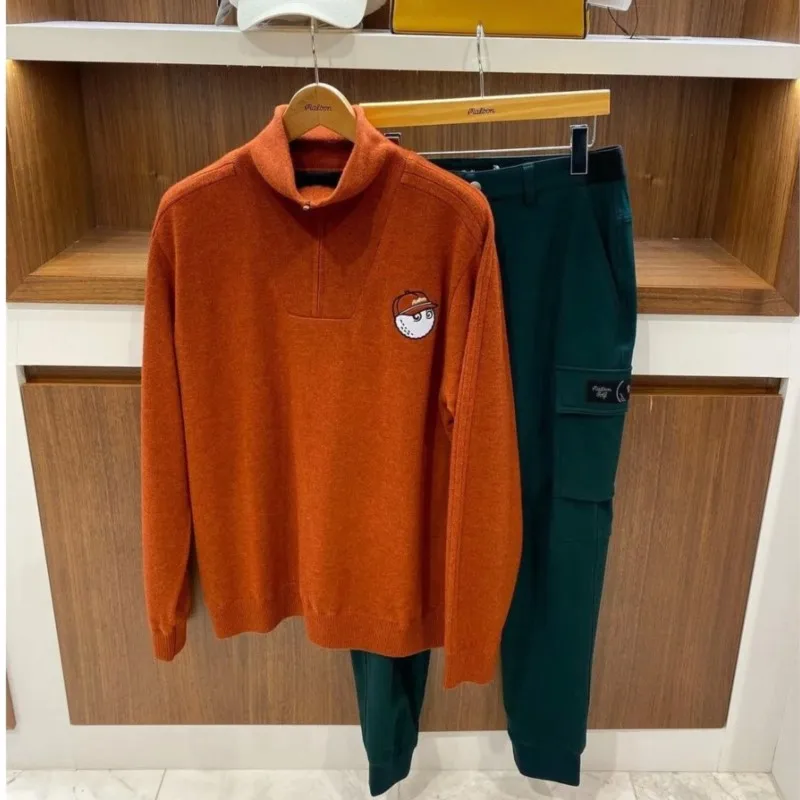 【 Presale 】Men's Long-Sleeve Soft Touch Quarter-Zip Sweater Thickening With windproof lining