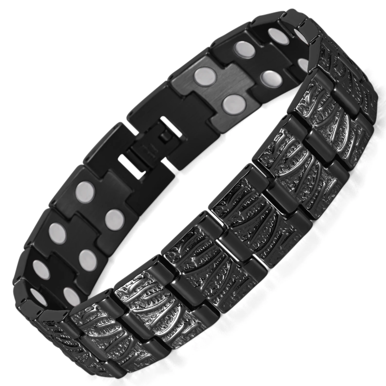 Мужские браслеты RainSo из нержавеющей стали с магнитной терапией ювелирные