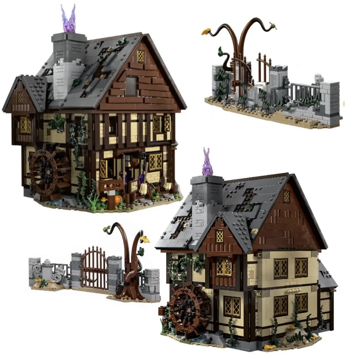 

MOC 21341 Halloween Hocus Pocused Witch Sanderson Sister's Cottage House Building Blocks Set Bricks Toy For Children Gifts