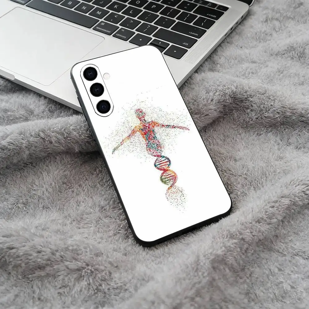 Фото Черный мягкий силиконовый чехол S-Science DNA Biology для Samsung Galaxy A73, A71, A72, A70, A53, A52, A51 №4
