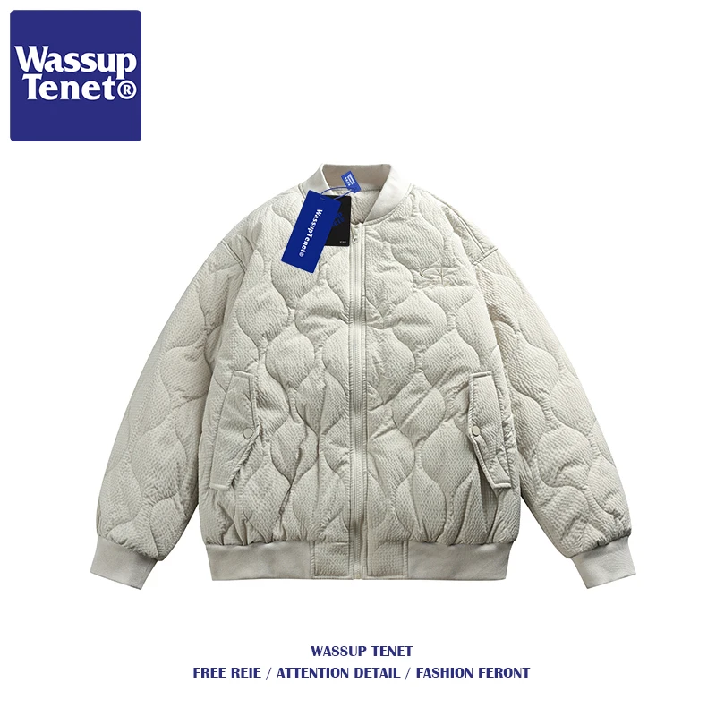 Wassup Tenet Eming Rhombus Пара Куртка на хлопковой подкладке Верхняя одежда Мужская зимняя