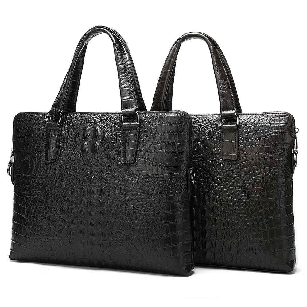 Genuine Crocodile Leather Messenger Bag Office Bags For Men Male Package Business Affairs Man Luxury Handbag Computer Briefcase