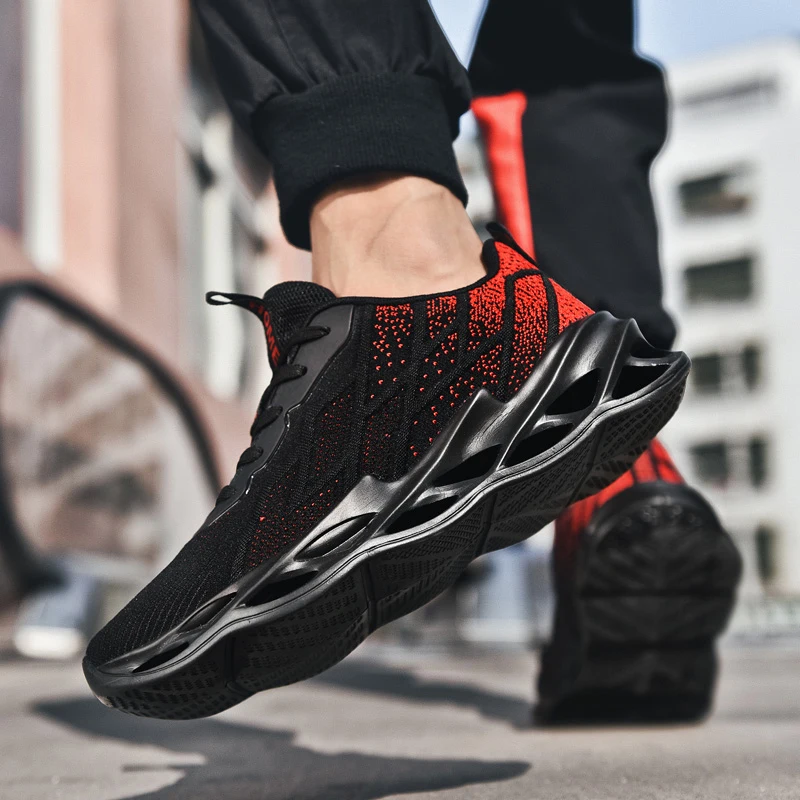 Men Sneakers Wear Resistant Athletic Running Shoes Sporty Mesh Gym Training Jogging Footwear Zapatillas De Deporte