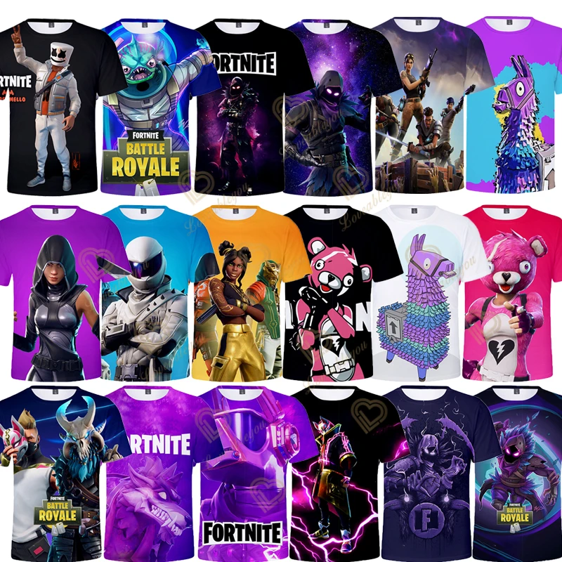 

Victory Royale Men's T-Shirts Boys Clothes Tops Summer Kids Short Sleeve Tees Costume Cartoon Children Fortnite Graphic T Shirts