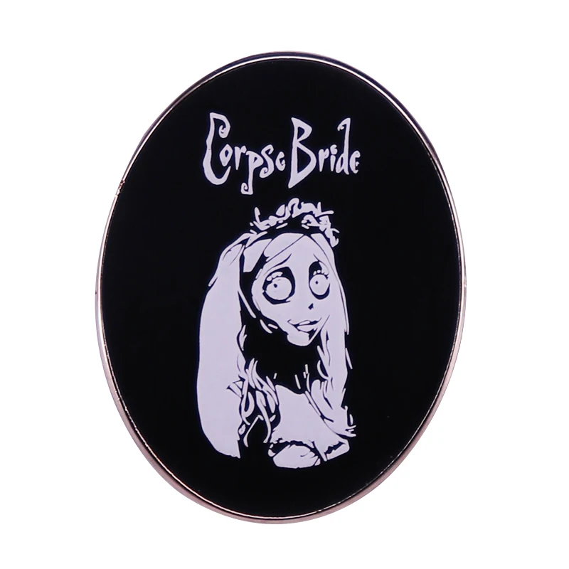 Эмалированная брошь в виде трупа невесты Эмили комикса украшение на Хэллоуин для