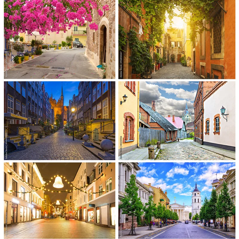 Винтажный фон для фотосъемки в европейском уличном стиле реквизит свадебной