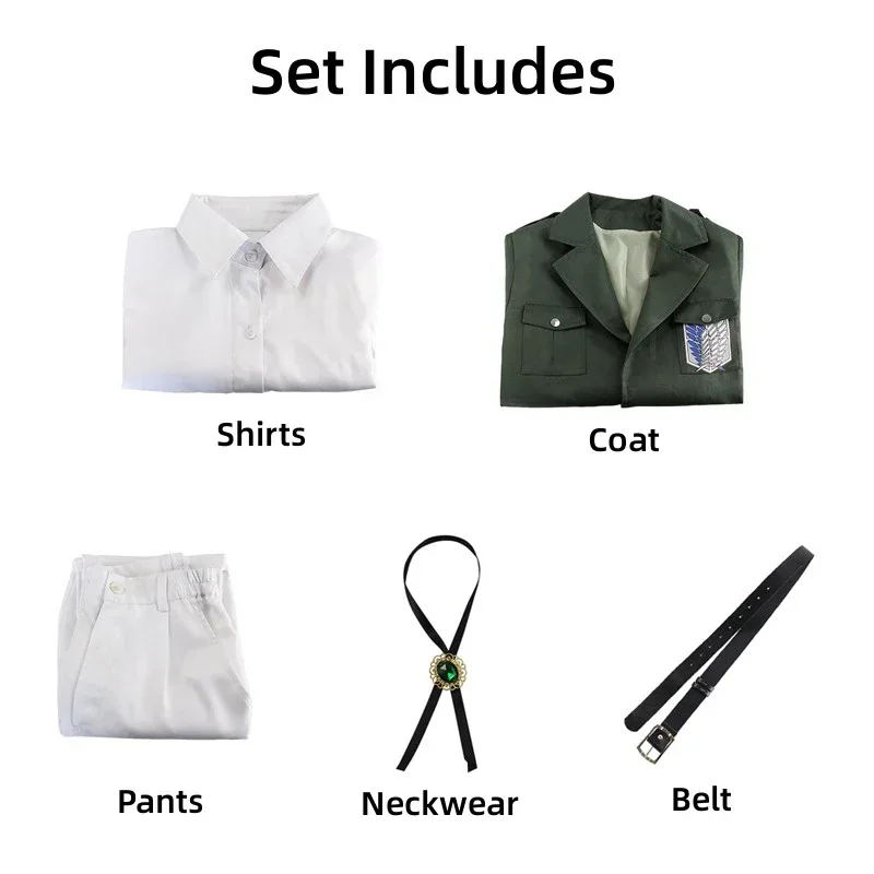 Cosbao аниме Атака Титанов косплей костюм Леви Shingek No Kyojin разведский легион солдат