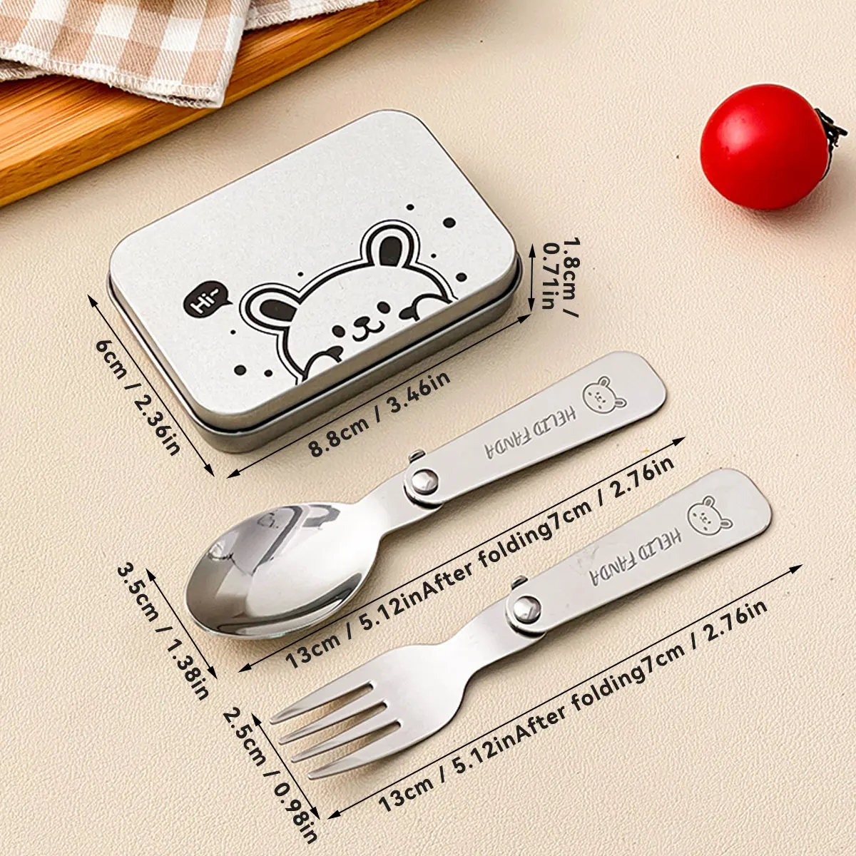 

WORTHBUY 3 шт./набор, складные столовые приборы из нержавеющей стали