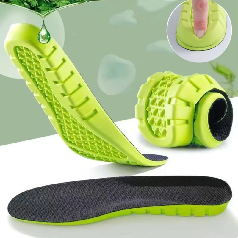 Latex Sports Insoles for Shoes Women Men Shoes Arch Support Orthopedic Insoles High Elastic Shock Absorption Deodorant Shoe Pads