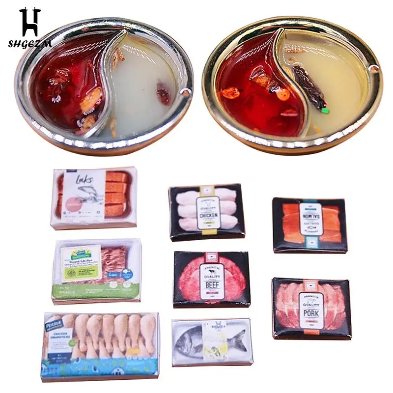 

1Set Dollhouse Simulation Mini Mandarin Duck Hot Pot Model Mandarin Duck Hot Pot Model DIY Accessories Toys Dollhouse Decals