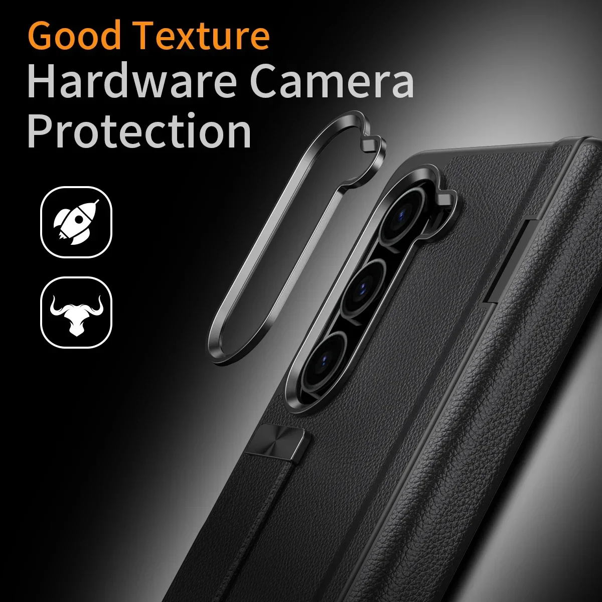 Кожаный чехол на запястье с петлями для Samsung Galaxy Z Fold 6 5 передним стеклом и