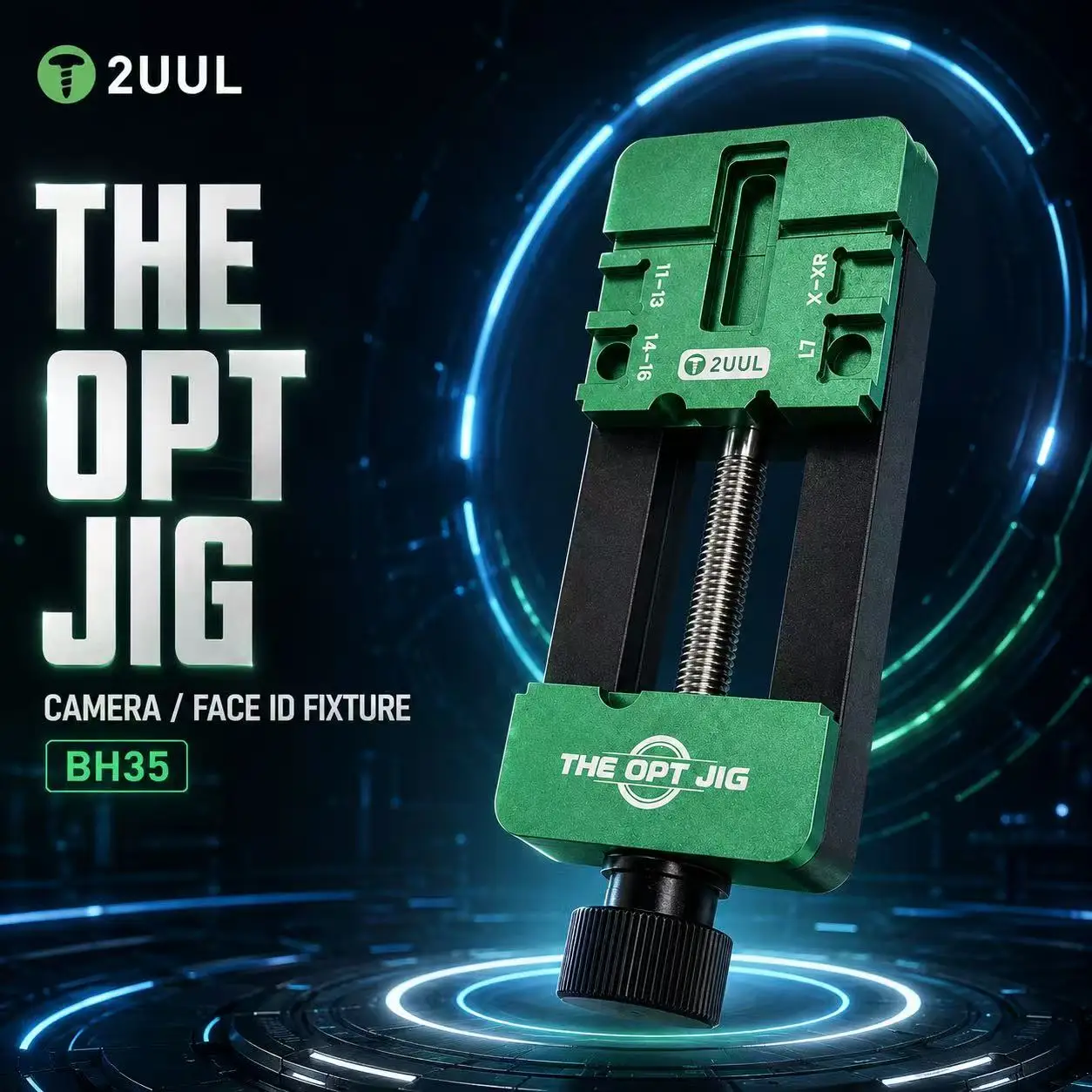 Фото 2UUL BH35 THE OPT JIG Крепление для фиксации компонентов камеры Face ID, прецизионный держатель-зажим для инструментов ремонта мобильных телефонов серии X-17 №1
