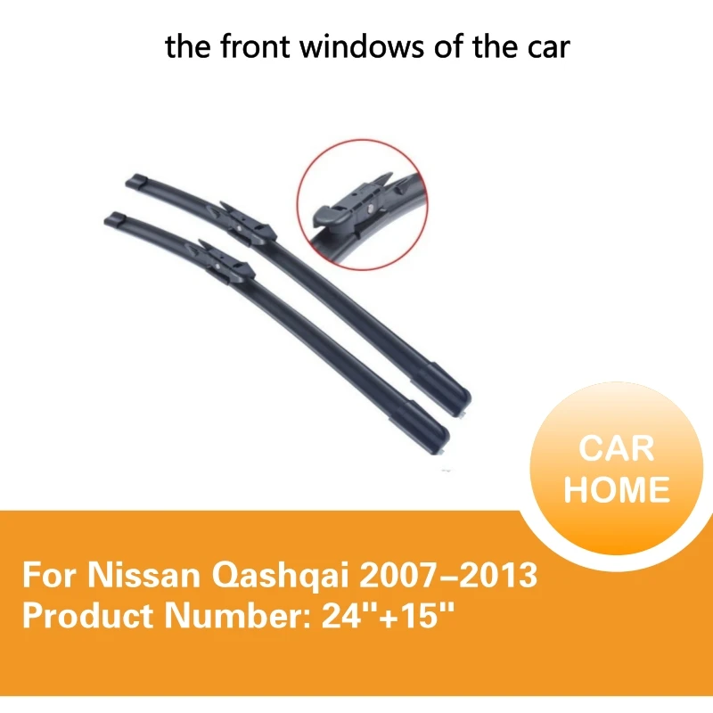 

Стеклоочиститель для Nissan Qashqai 2007-2013 24 ''+ 15'' автомобильные аксессуары Автомобильный резиновый стеклоочиститель