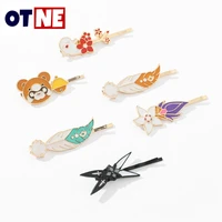 genshin impact jewelry cosplay headwear hair pins and clips kawaii barrettes hairpins hair jewelry accessories cosplay girl gift