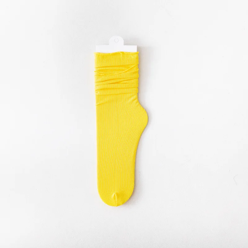 1 Pair Women men Socks Summer Spring New Thin Loose Socks Colorful Lady Long Socks Fashion Girls Students Solid Socks