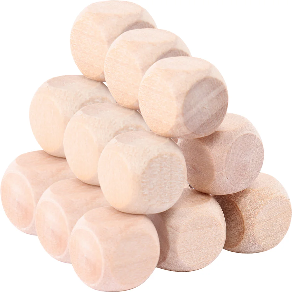 

100Pcs Practical Portable Delicate Blocks Blank Cubes Blank Dices Blank Cubes