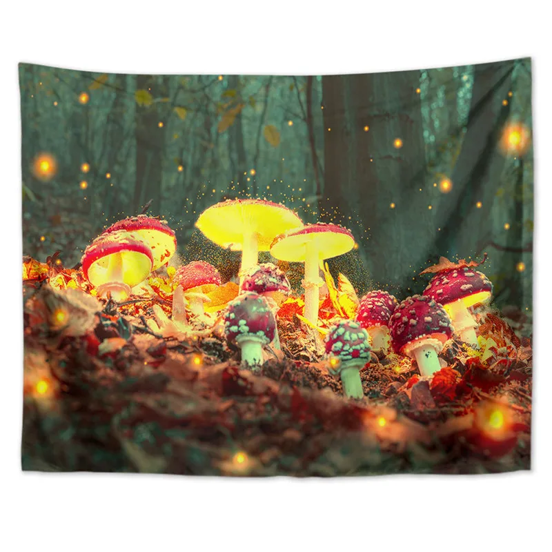 Hippie Tapestry Trippy Mushroom Psychedelic Background Cloth Background Wall Decoration Cloth Tapestry Home Art Deco Mural Tapes images - 6