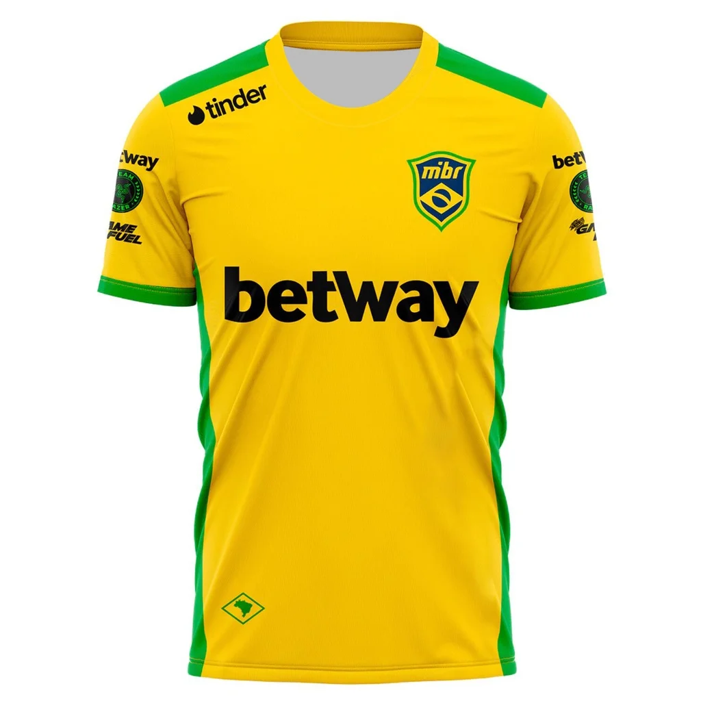 2025 Csgo E-Sports MiBR Team Uniform Бразилия мужская спортивная майка для фанатов футболка