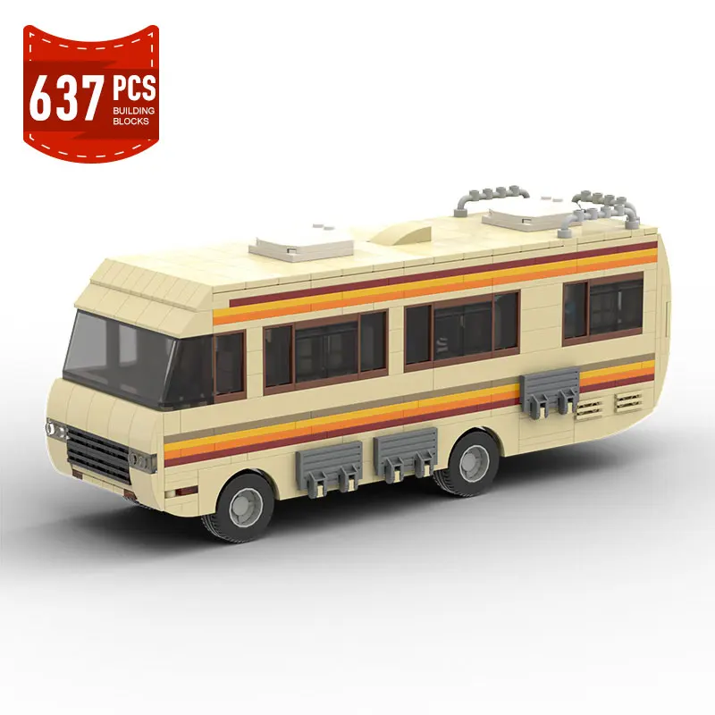 

Конструктор Moc technbreaking Baded для автомобиля, набор строительных блоков Уолтера белого цвета, для приготовления пищи, лаборатории, фотофургона, детские подарки