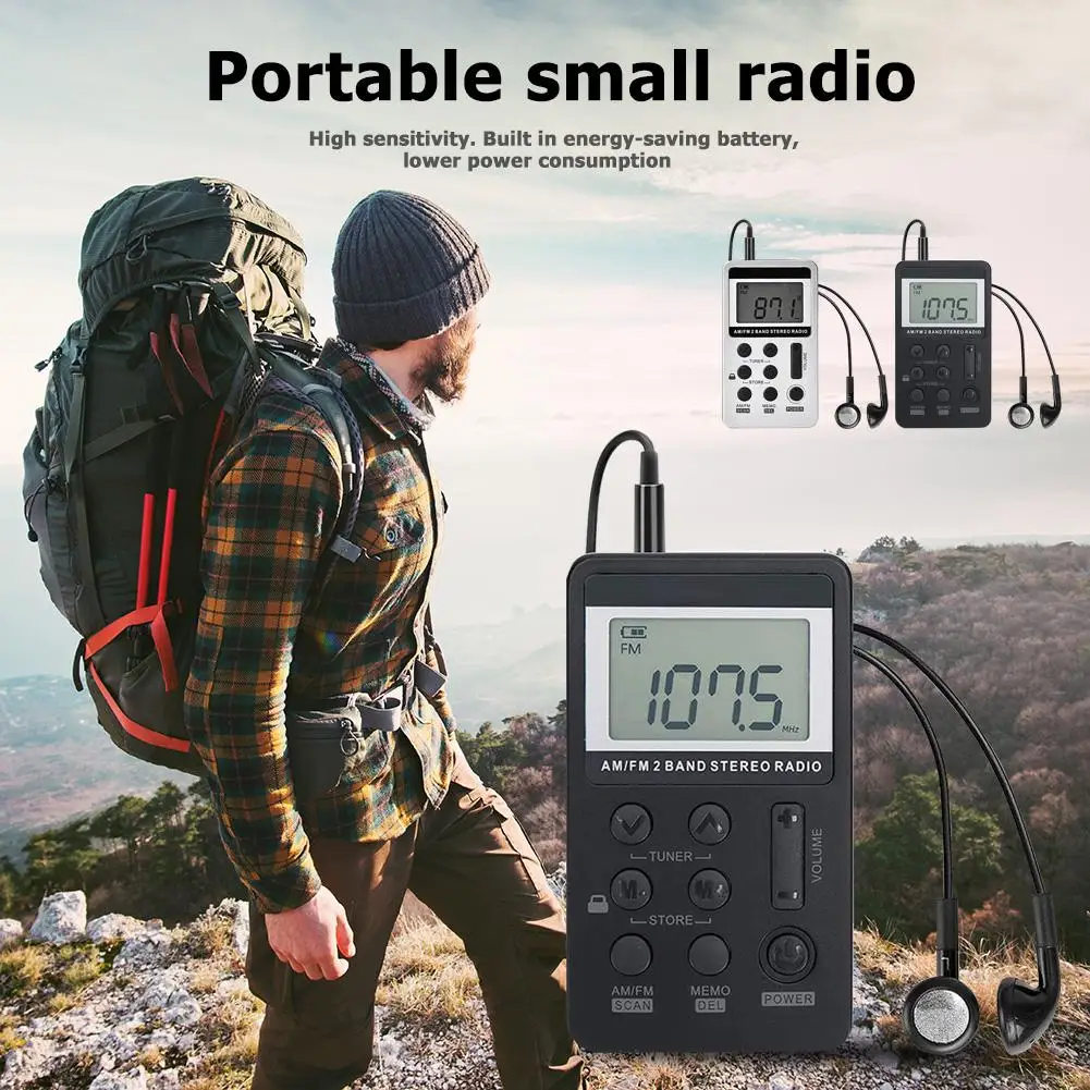 

HRD103 Radio Operated By USB Cable Rechargeable Excellent Reception Pocket Radio For Senior Running Walking Home FM/AM Wholesale