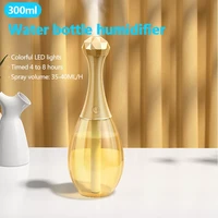 water bottle 300ml usb air humidifier essential oil aromatherapy diffuser 7 colors lights cool mist maker fogger for home office