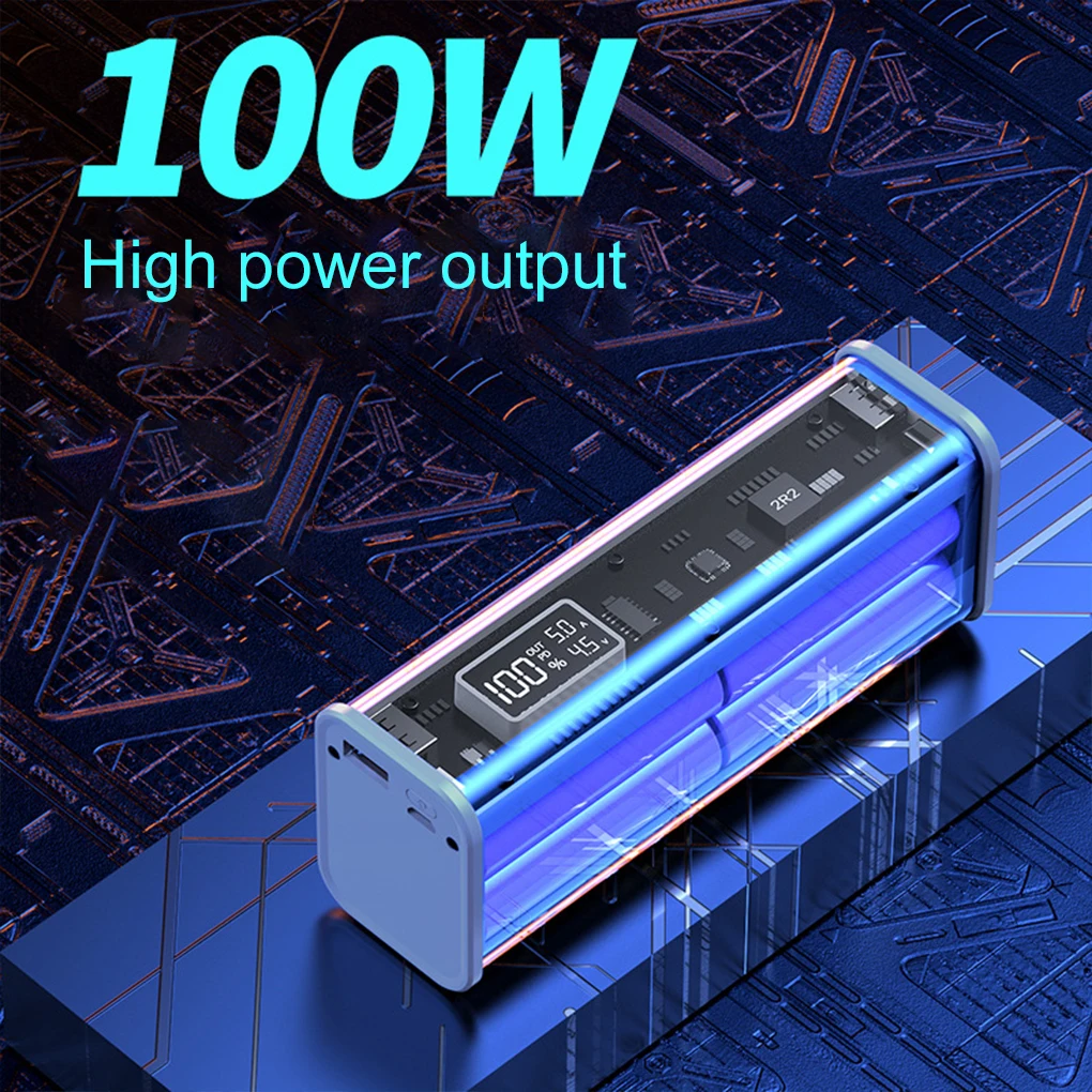 Самодельный блок питания PD22.5W PD/QC быстрая зарядка аккумулятора 18650 батарея для