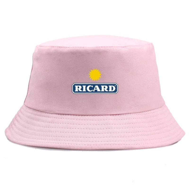 2022 Ricard Letter Sun Print Summer Bucket Hat Men Women Fashion Casual Cotton Fisherman Bob Boy Girl Outdoor Shade | Аксессуары для