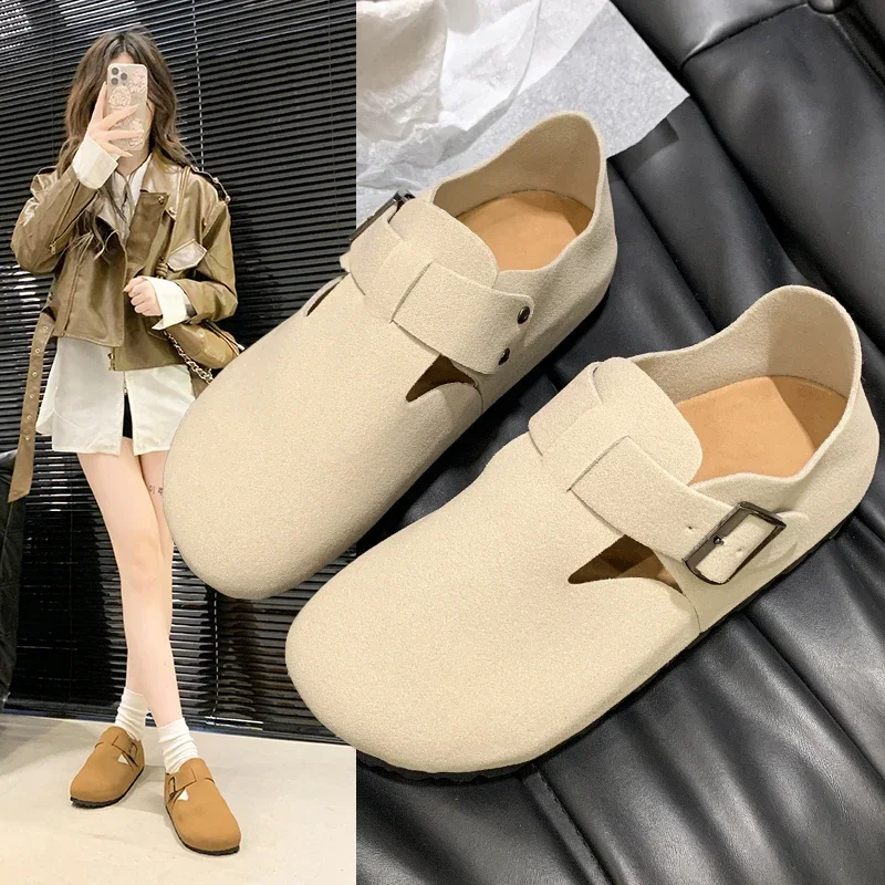 Zapatillas Женская обувь в стиле ретро на платформе новинка 2024 повседневная с круглым
