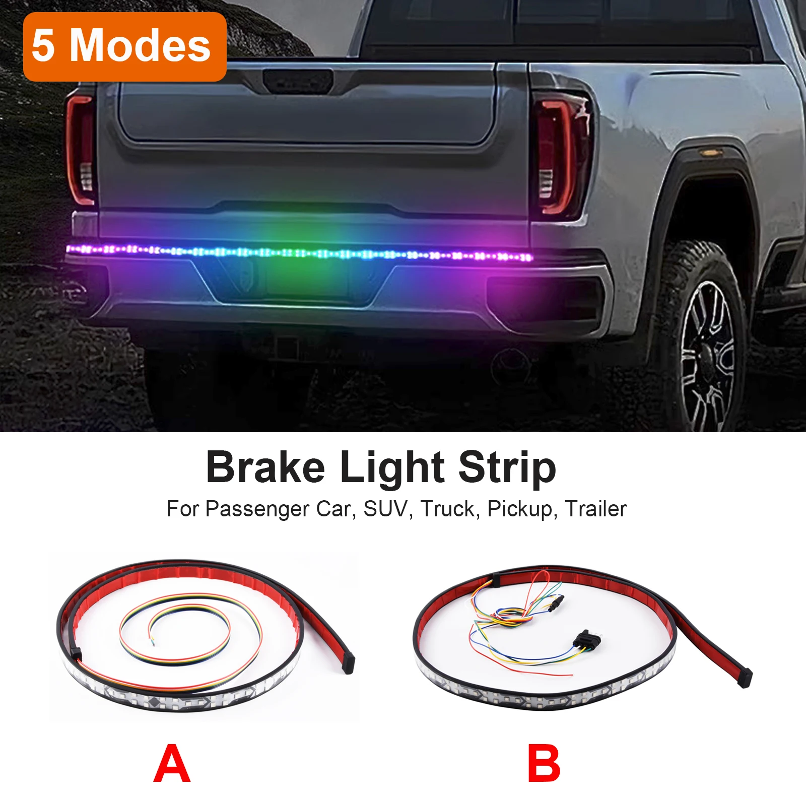 

Dynamic Pickup DRL Turn Signal Lamp Tail Truck Tailgate Light Bar LED Strip Reverse Brake Lamp Sequential Flowing Turnning Lamp