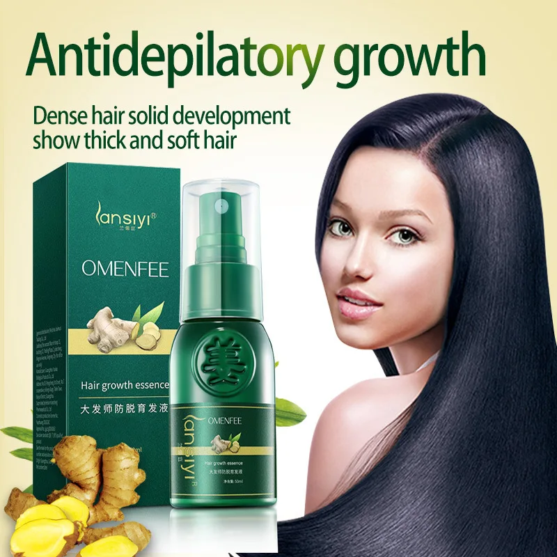 

New 7Days Ginger Hair Growth Spray Serum Anti Hair Loss Products Regrowth Hair Loss Treatment Prevent Dry Hair Repair Care 30ml