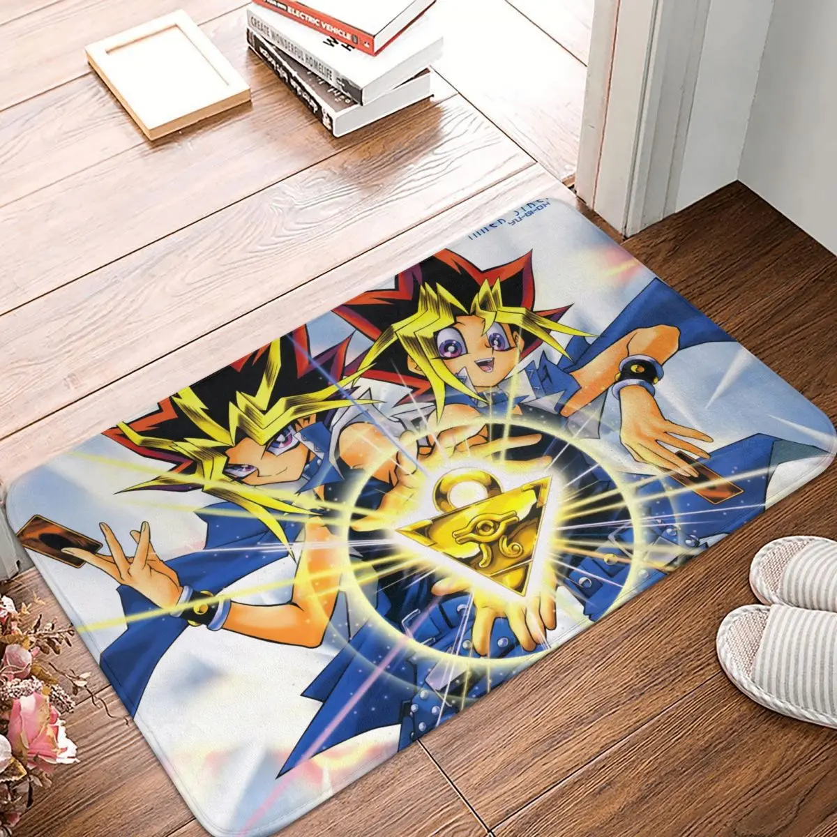 

YuGiOh Card Game Bathroom Non-Slip Carpet Yami Yugi Muto Cool Bedroom Mat Entrance Door Doormat Floor Decoration Rug