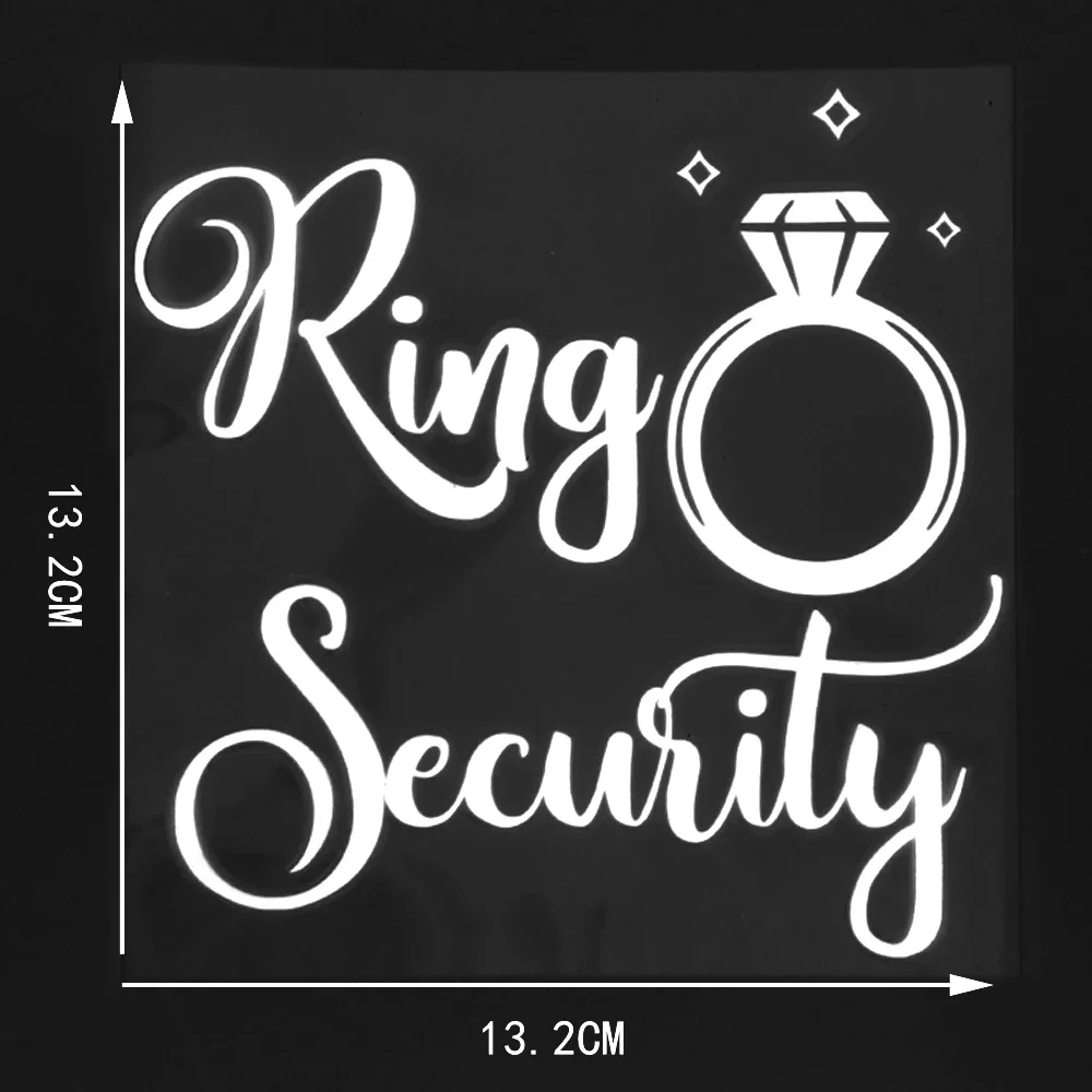 

OFK Ring Security Водонепроницаемая наклейка с мультяшным рисунком автомобиля ПВХ наклейка черный/серебристый.