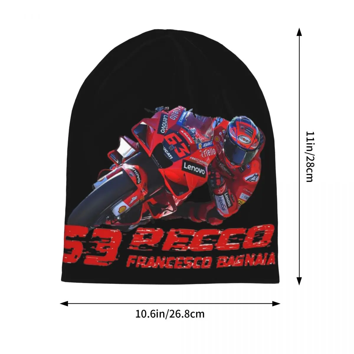 Pecco Bagnaia 63 теплая вязаная шапка модная шапка-капот осенне-зимняя уличная шапки для