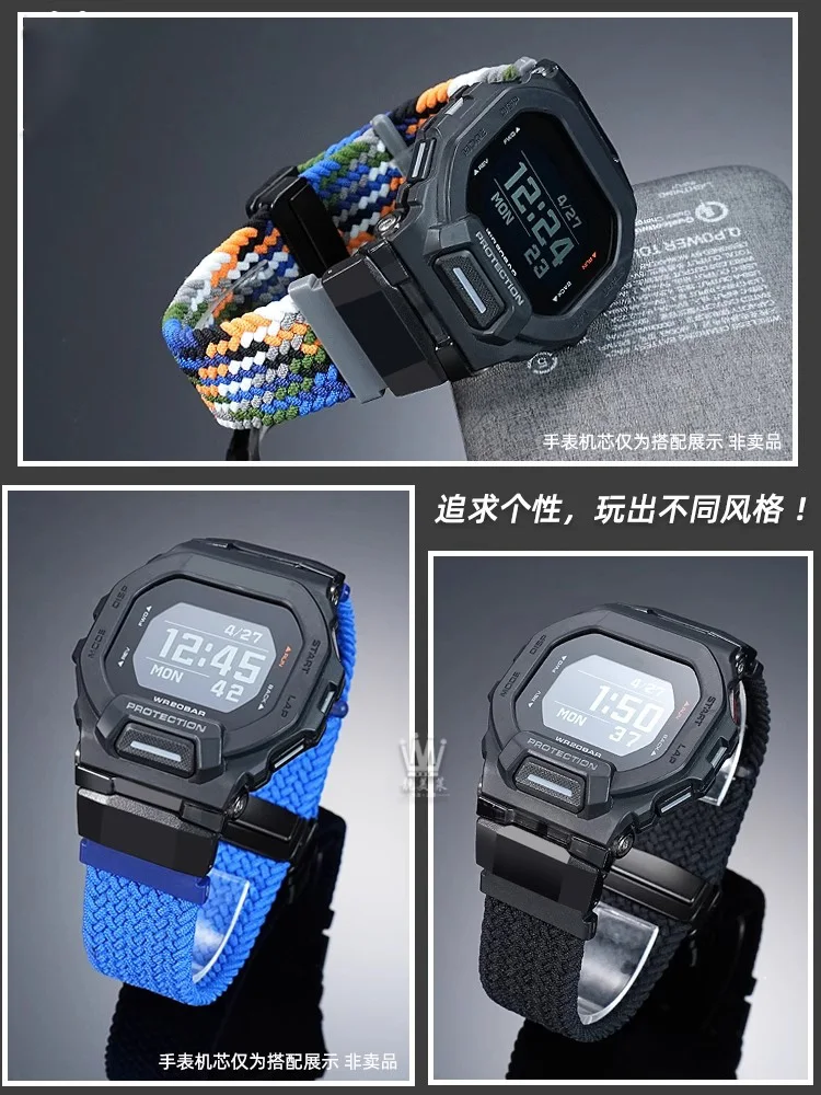 Ремешок для часов GBD 200 для серии G-SHOCK Casio GBD-200-1A GBD-200RD-4 Эластичный нейлоновый ремешок Магнитная складная пряжка Мужские аксессуары (art.: 3920cdf216f1b) - 3920cdf216f1b