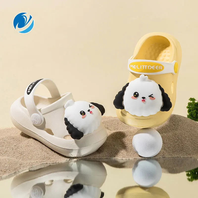 

Mo Dou Sandals for Children Soft Non-slip Cute Big-Ear Dog Panda Toe-wrapped Breathable Wearable Shock-Absorbing Light Elastic