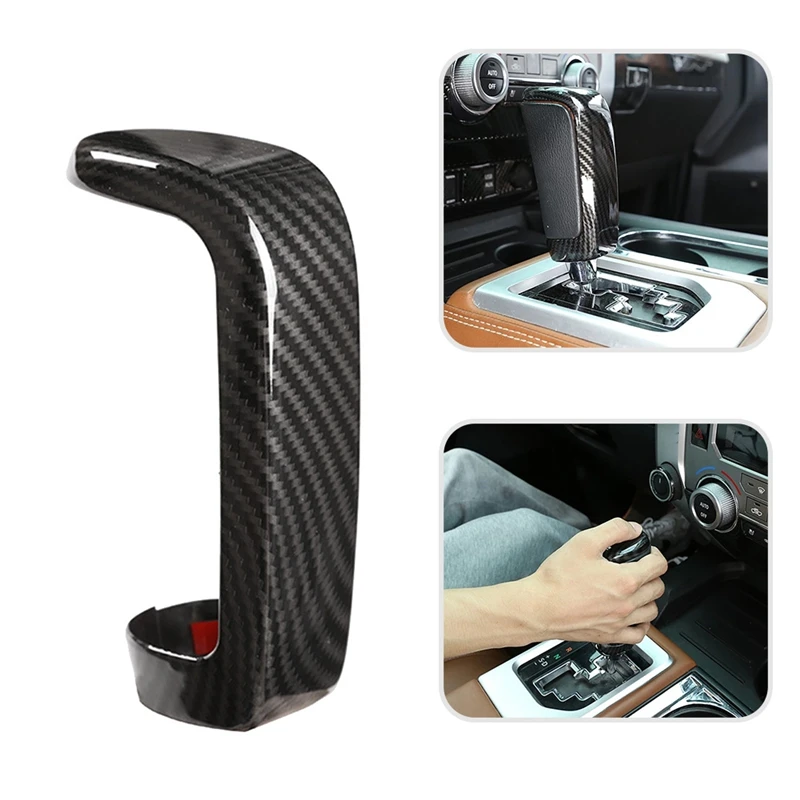 

Carbon Fiber Center Console Gear Shift Head Cover Trim for Toyota- 2014- 2021