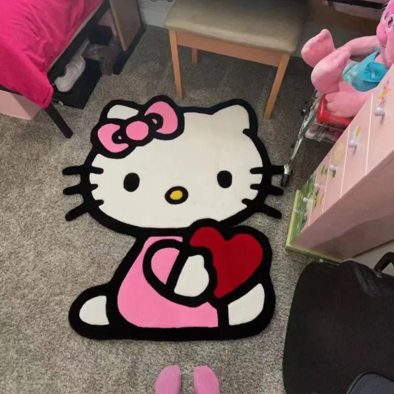 Sanrio Hello Kitty плюшевый напольный коврик мультяшный Кот Kawaii симпатичный