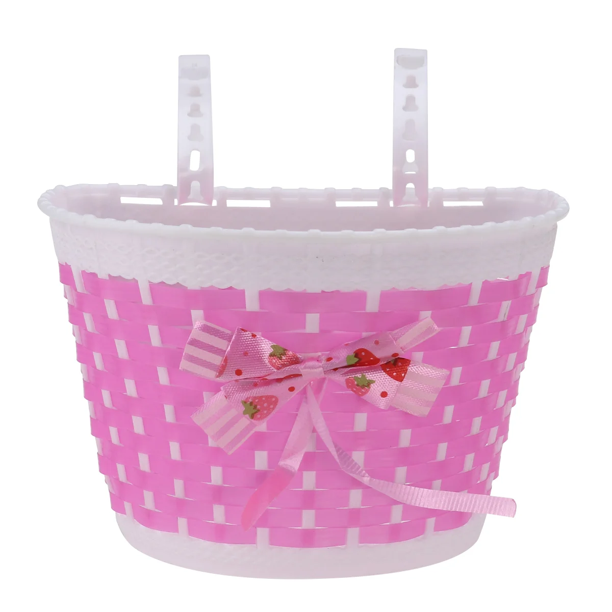 

Love Bike Basket Outdoor Knitted Bowknot Front Basket For Children Girl -)