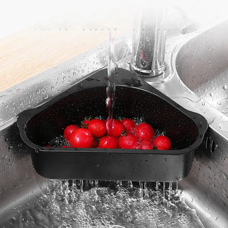 

Multifunctional Corner Sink Drain Rack Shelf Suction Cup Sink Drain Basket Bowl Sponge Holder Kitchen Storage Organizer