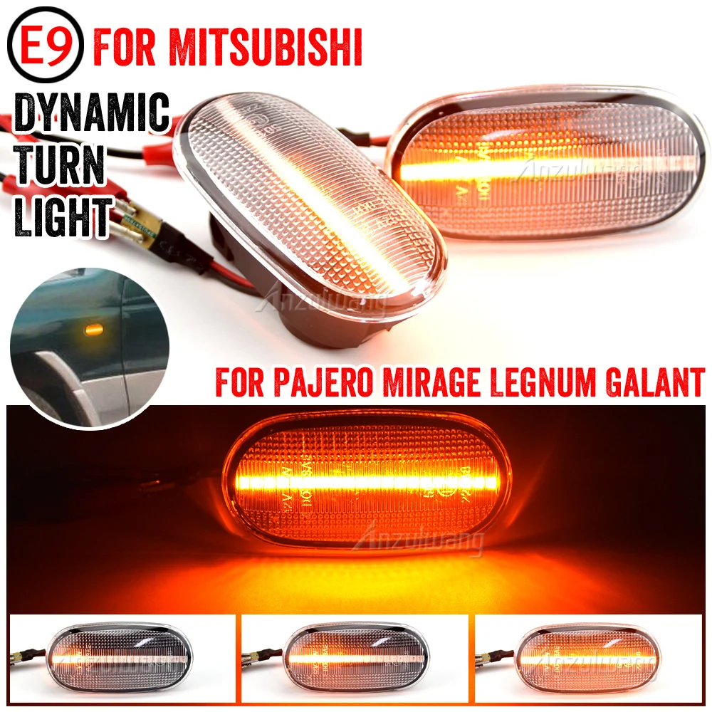 

LED Dynamic Side Marker Turn Signal Lights Sequential Blinker Light For Mitsubishi Pajero Mirage Legnum Galant Lancer 1998 1999