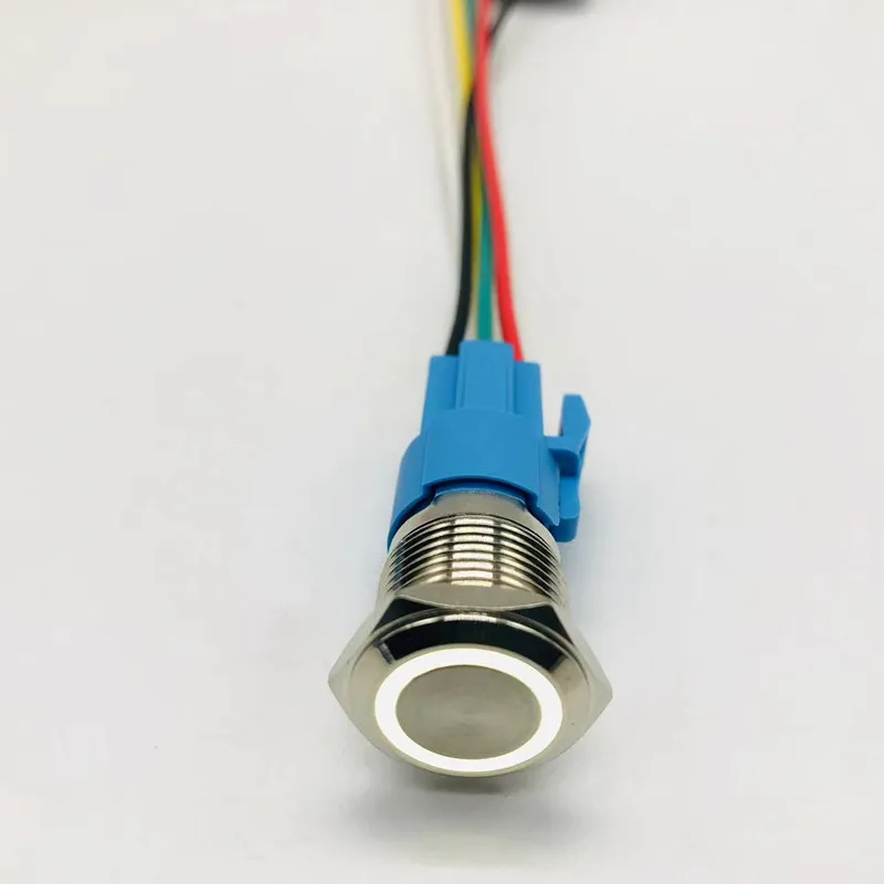 

Металлический кнопочный переключатель 12/16/19/22 мм красно-синий