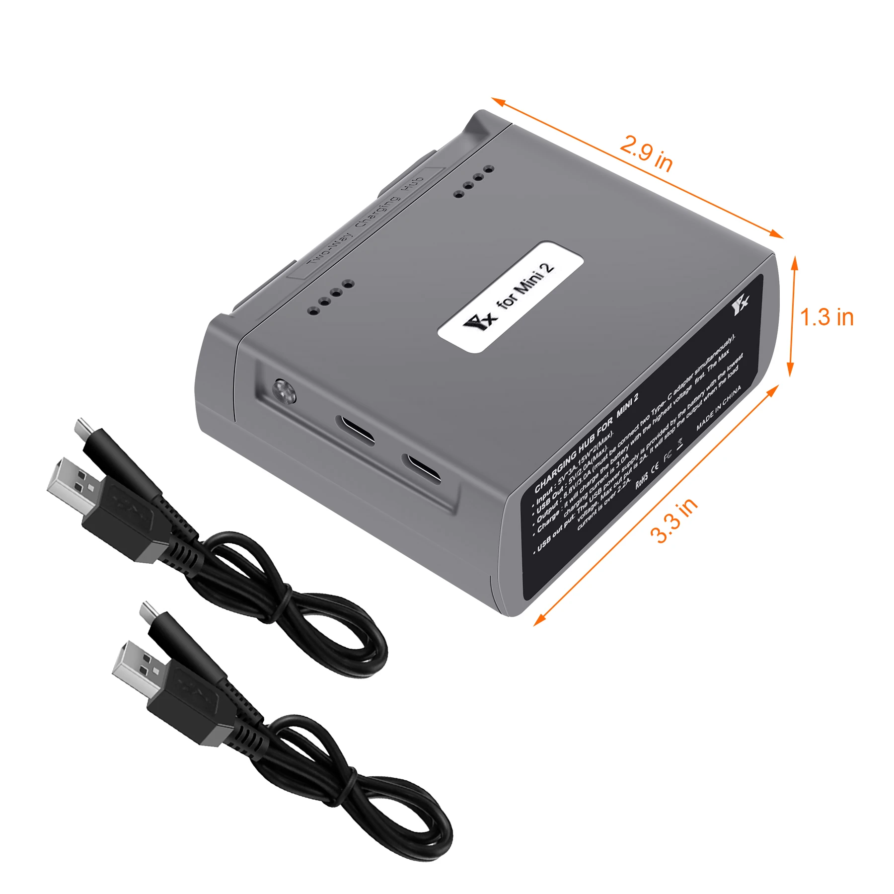 ​Mini 2/Mini SE Battery Charger Two Way Charging Hub Drone Batteries USB Charger for DJI Mini 2/Mini SE Accessories