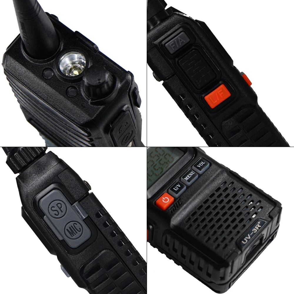2PCS BAOFENG UV-3R Plus Dual Band Wireless Portable CB Walkie Talkie UV3R+ Intercom FM Transceiver Ham Radio UV 3R Two Way Radio