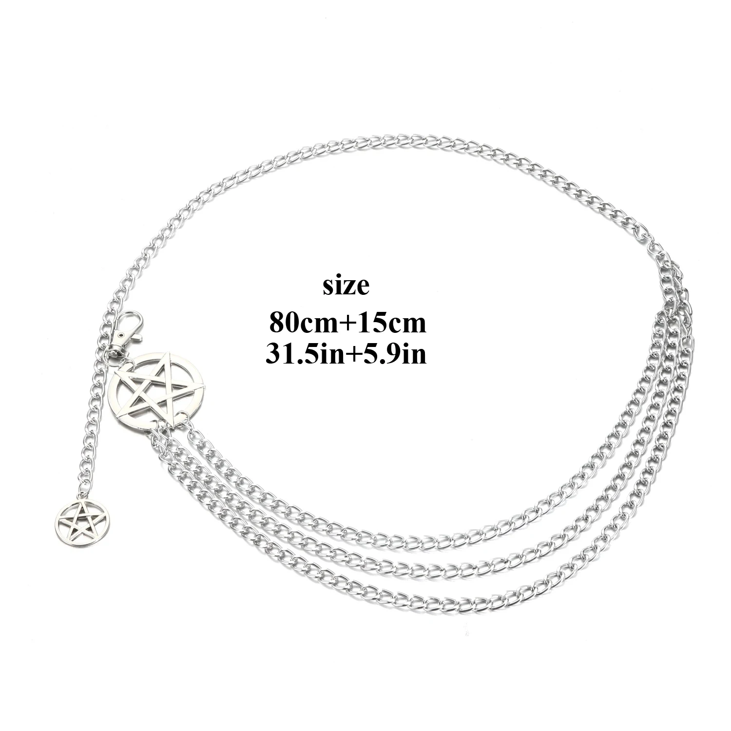 Женский пояс с пентаграммой цепочкой на талии сексуальные цепочки для живота