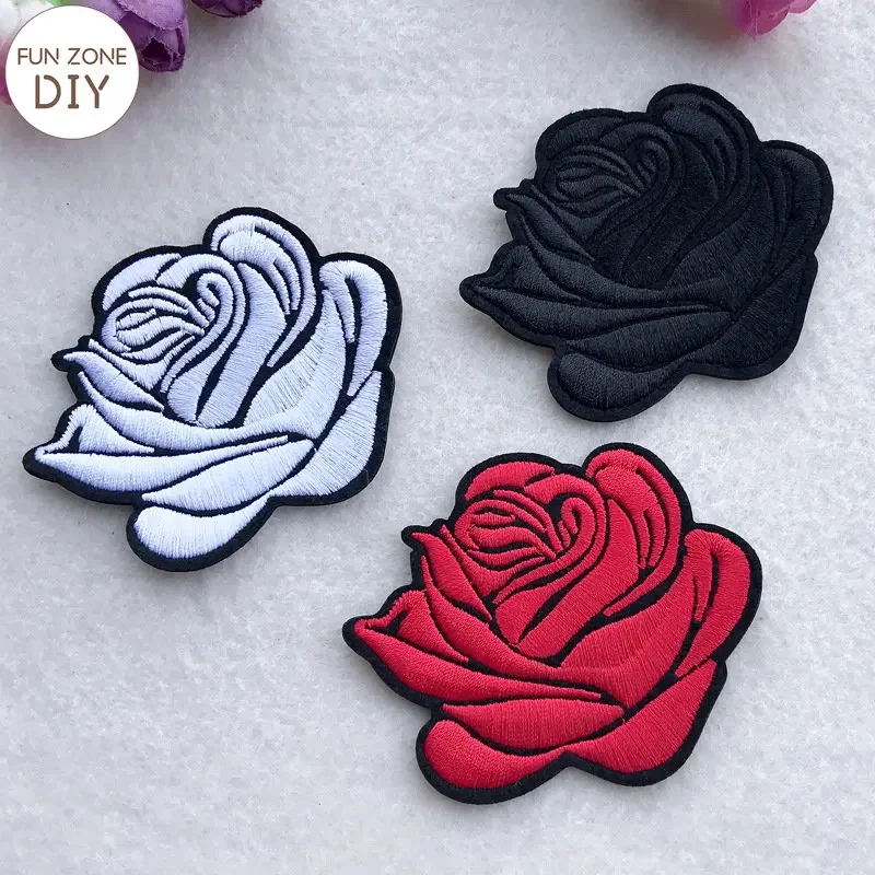 FZdiy цветок роза одежда термоклеевые нашивки железная вышитая нашивка на одежде
