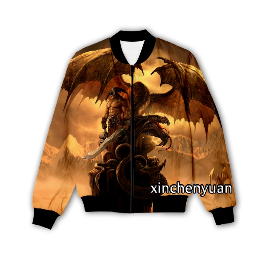 Xinchenyuan Новая Мужская/женская повседневная куртка с 3D принтом дракона модная