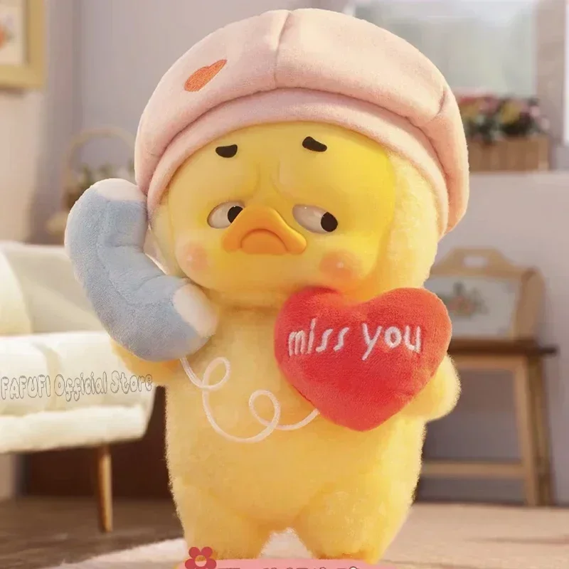 Фото Upsetduck 2 Act Серия милых плюшевых уточек: Слепая коробка-сюрприз, игрушки-загадки, аниме-украшения для рабочего стола, коллекционный подарок, подарок на день рождения №3